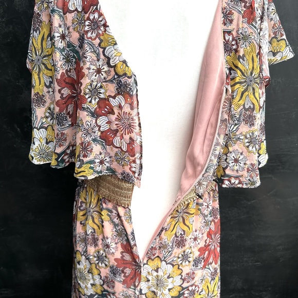 Chiffon floral print, gypsy dress, size 6 - Picture 7 of 7